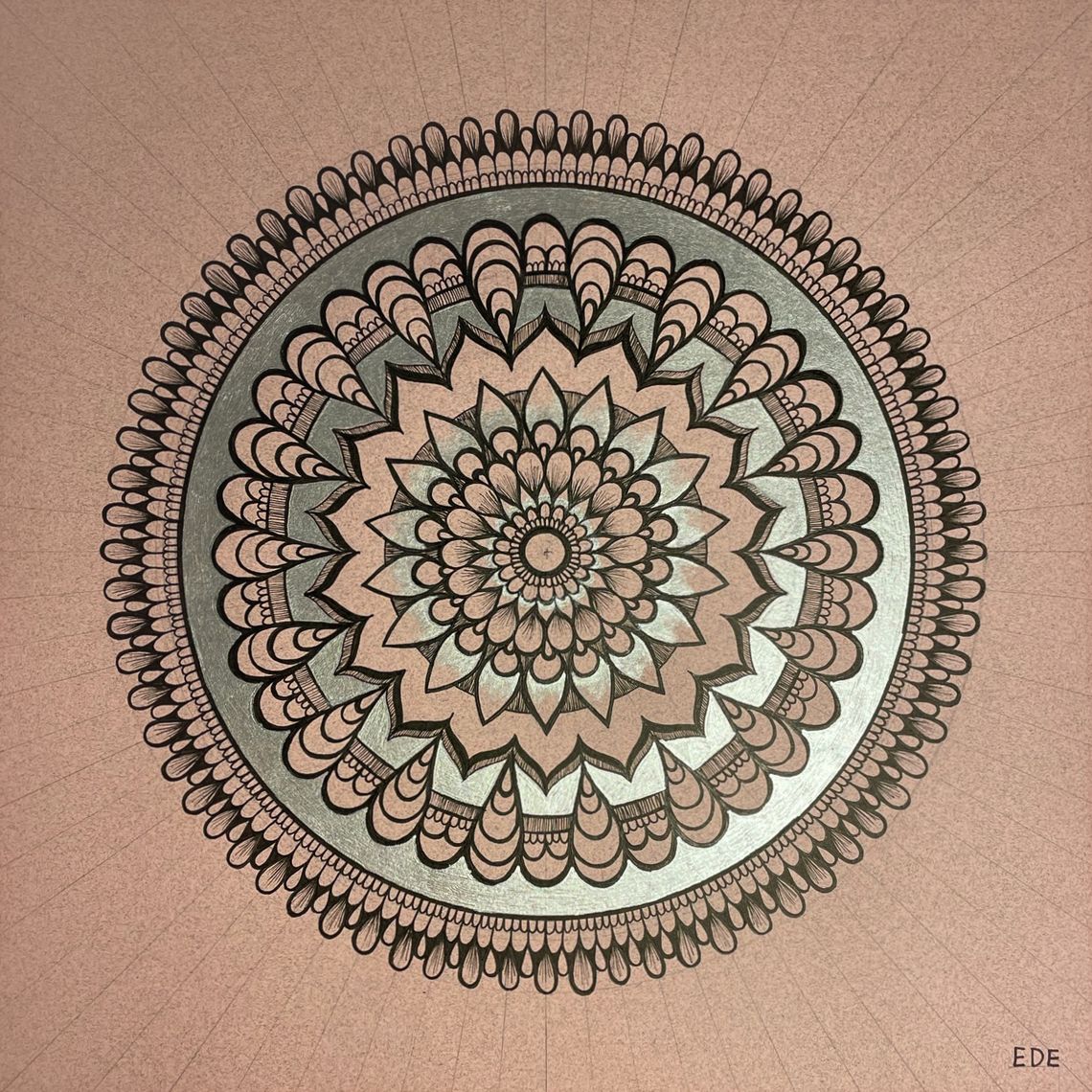 Circle Series - Pink and Silver